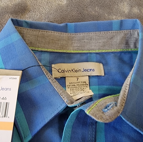 Blue Calvin Klein button down - Picture 2 of 6